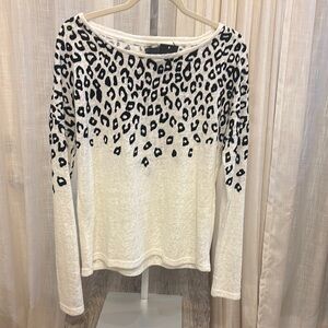 Lumiere Cream and Black Tunic Blouse